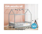 Artiss Bed Frame Wooden Kids House Frame Grey ROCK