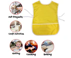 Waterproof Painting Apron with Pocket for Classroom Community Event Crafts Art Painting Activity - Yellow