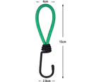 12 Expansion Hooks, Tension Rubber With Hook, Tarp Tensioner With Spiral Hook, Outer Tent Bungee Cord