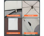 5 Person Pop Up Tent Beach Shelter Camping Instant Dome Family Shade Hiking Sun Rain Picnic Outdoor Waterproof 270x270x150cm Creamy white