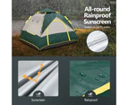 OGL 3 Person Tent Camping Pop Up Instant Beach Sun Shade Shelter Family Waterproof 215x200x141cm Green White