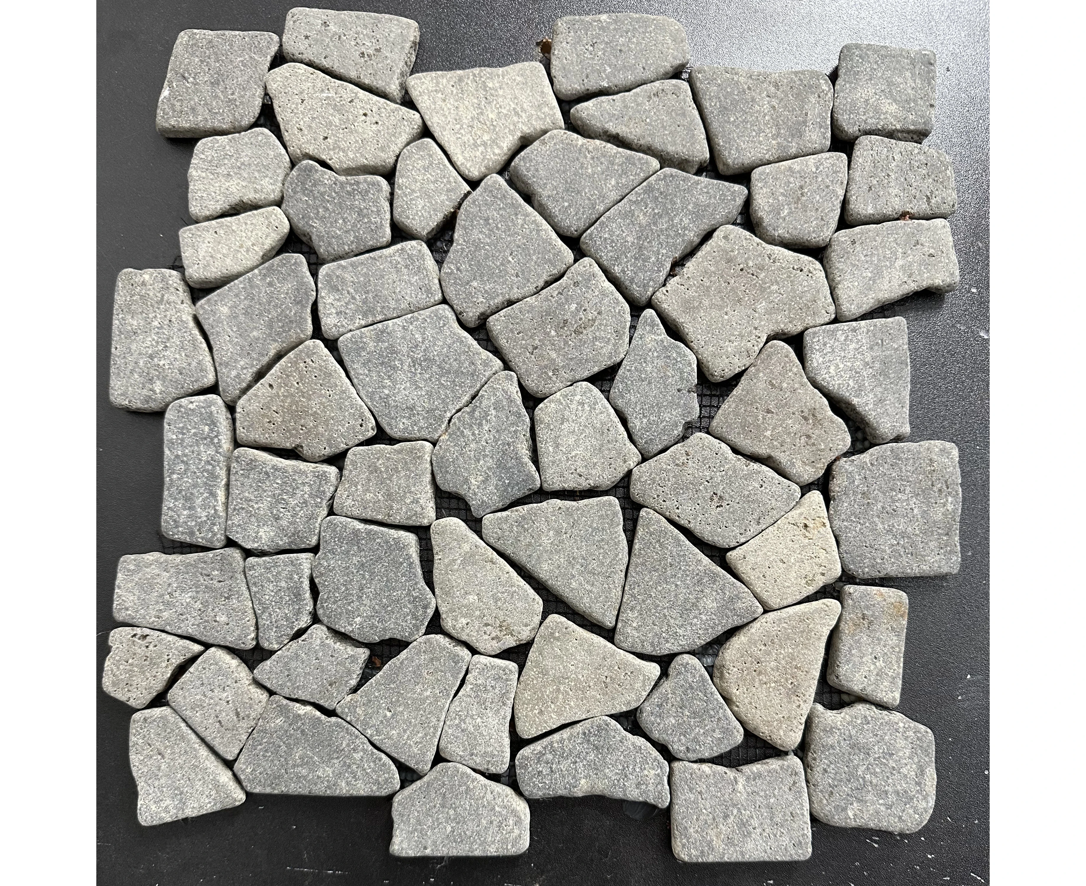 Mosaic Matt - Bluestone Flat Random - Set of 4 - 300mm x 300mm - Perfect for Indoor & Outdoor Spaces Landscaping, Decorative Walling & Flooring