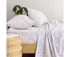 Bambury Enid Flannelette Sheet Set Home Bedding w/Pillowcase Cotton