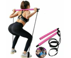 Portable Pilates Stick Kit, With Resistance Band, Fitness Yoga Pilates Stick, Pilates Bar Tension Rope Home Tensioner
