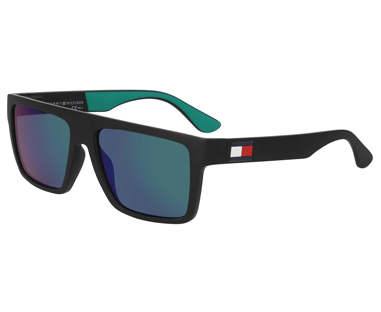 Tommy Hilfiger TH1605S Sunglasses - Matte Black/Green