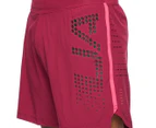 Under Armour Men's SpeedPocket 7" Shorts - Black Rose/Penta Pink