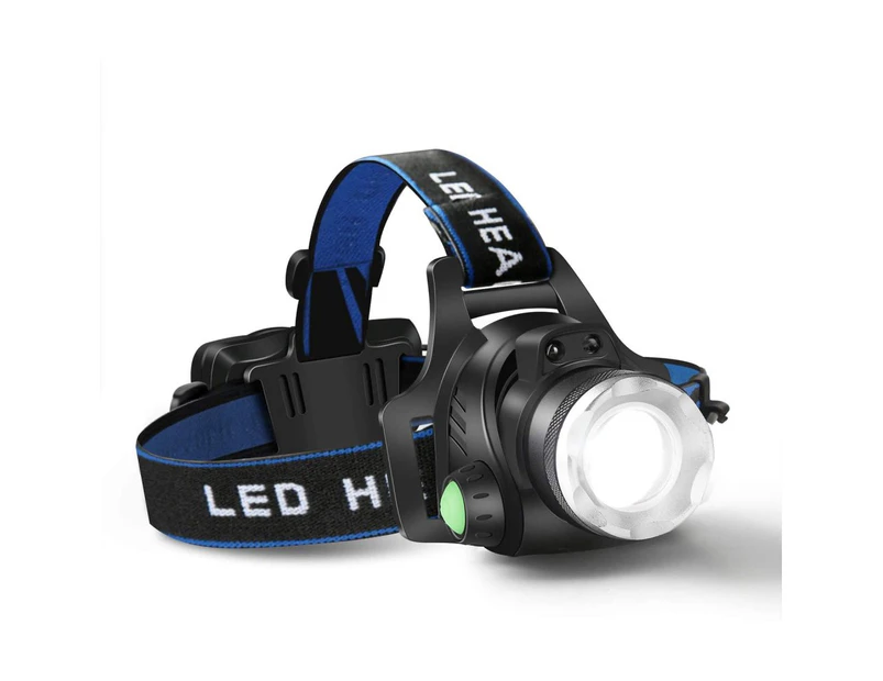 Headtorch Flashlight, USB Rechargeable LED Headtorch, Waterproof T6 Headtorch with 4 Modes and Adjustable Headband