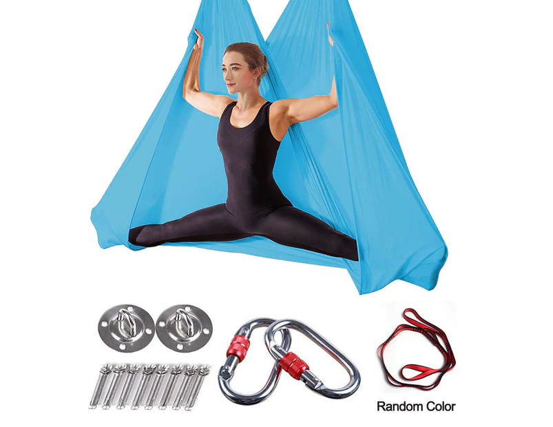 5M Premium Aerial Yoga Hammock, Aerial Yoga Swing Set, Antigravity Aerial Silks, Flying Yoga Equipment For Yoga Hammock