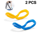 2 Pcs Flexible Yoga Ring Sold In Pairs. Great For Yoga, Mobility, Pilates, Pilates Ring Strength Training Equipment，Yellow+Blue