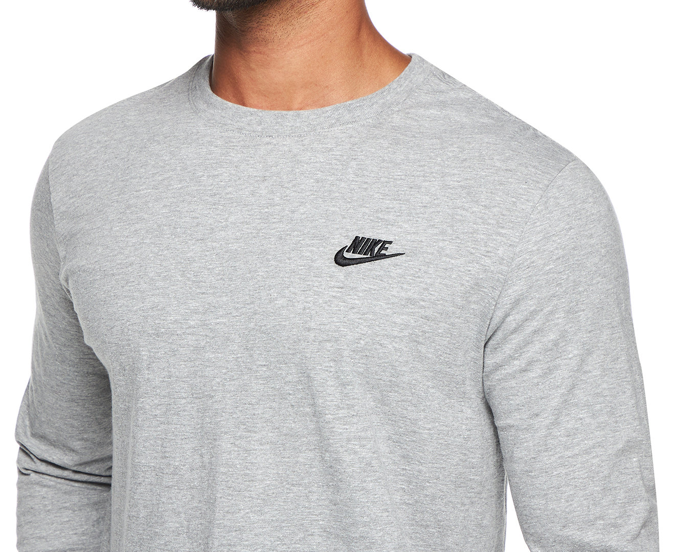 Nike Sportswear Men's Club Long Sleeve Tee / T-Shirt / Tshirt