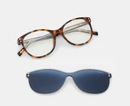 Levi's Women's LV5012/CS Clip-On Sunglasses - Havana/Blue