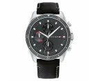 Tommy Hilfiger Black Leather Men's Multi-function Watch - 1791838