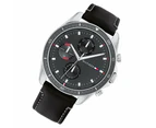 Tommy Hilfiger Black Leather Men's Multi-function Watch - 1791838