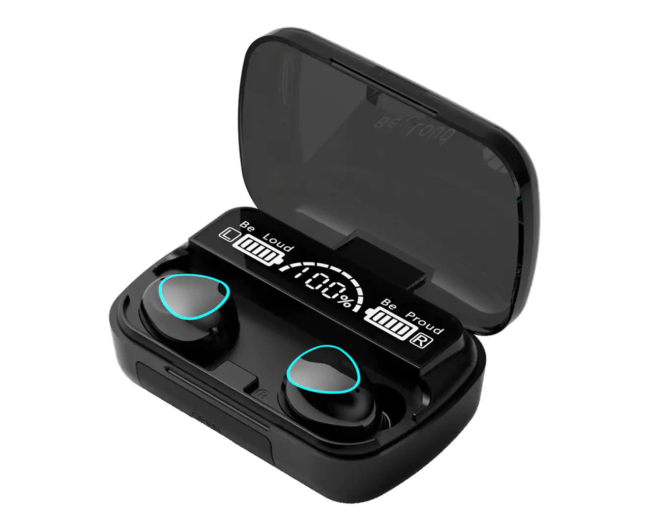 TWS Bluetooth Wireless Earphones Waterproof Black