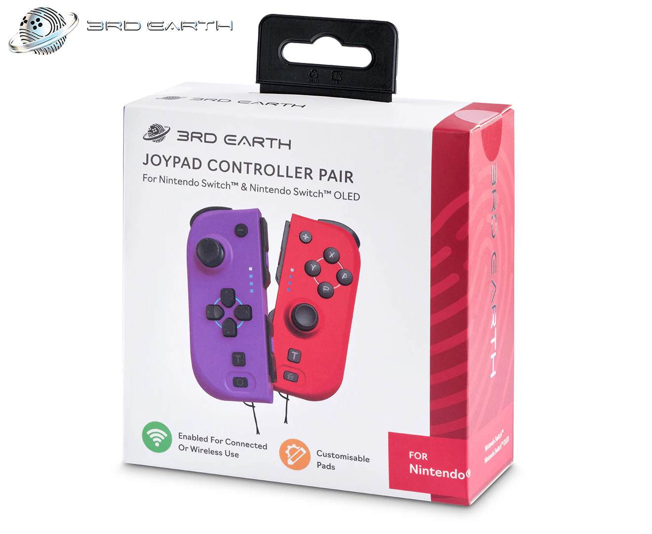 3rd Earth Joypad Wireless Controller Pair For Nintendo Switch Scarlet & Violet