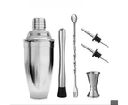 Shaker,Bartender Set-304 Stainless Steel-750Ml 5Set 3-Piece Set Professional Cocktail Set Made Of Stainless Steel Bar Cocktail