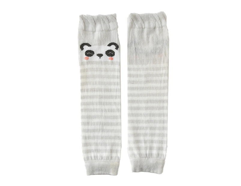 Baby leg warmers and knee warmers, cute little animals - Gray