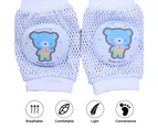 Mesh sponge knee pads for baby crawling and walking breathable knee pads - Blue