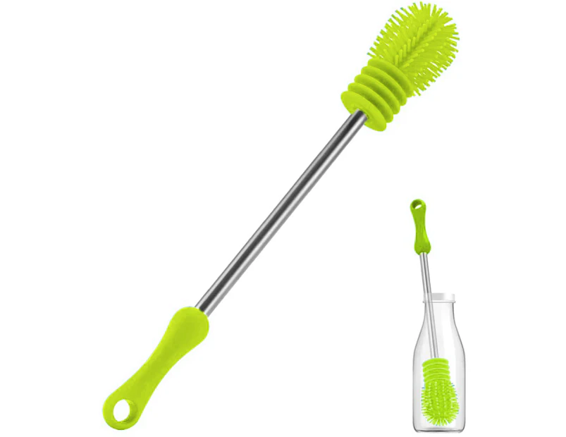 Silicone Bottle Cleaning Brush with Long Handle, 27.5*4cm Water Bottle Cleaner for Baby Bottles, Perfect for Smaller Diameter Bottle