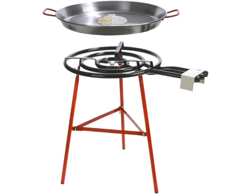 Paella set stand, Pan, gas and burner, 700 mm , black