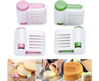 4 Pack Diy Cake Slicer, 5 Different Thickness Layers Layering Auxiliary Bread Toast Slice Kitchen Fixing Tool(Pink+Green)