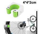 Bike Parking Buckle Wall Mount Mountain Bike Road Bike Vertical Storage Holder Clip Bike Rack - Green - 4*4*2Cm
