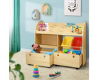 Keezi 3 Tiers Kids Bookshelf Storage Children Bookcase Toy Box Organiser Display