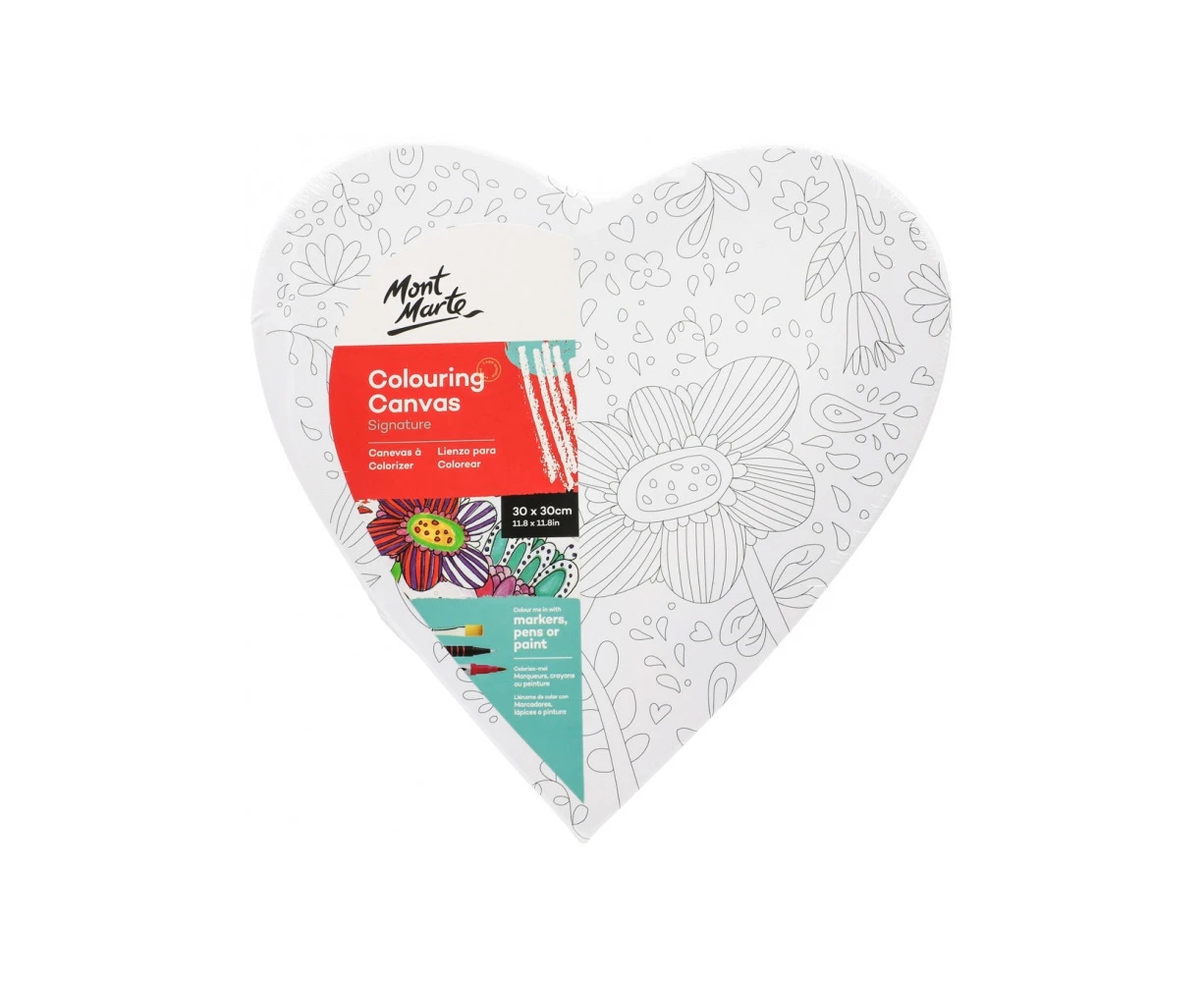 Mont Marte Canvas Heart Shaped 40cm