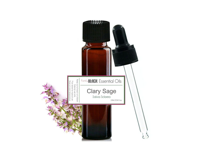 100% Pure Calming Clary Sage Oil 10mL For Aromatherapy Skincare, Inducing Labour, Diffuser