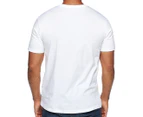 Billabong Men's Trademark Tee / T-Shirt / Tshirt - White/Black