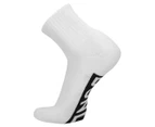 Bonds Men's Logo Quarter Crew Socks 3-Pack - White