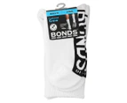 Bonds Men's Logo Crew Socks 3-Pack - White