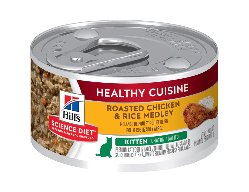 Hill's Science Diet Healthy Cuisine Kitten Chicken & Rice Medley Wet Cat Food 79g