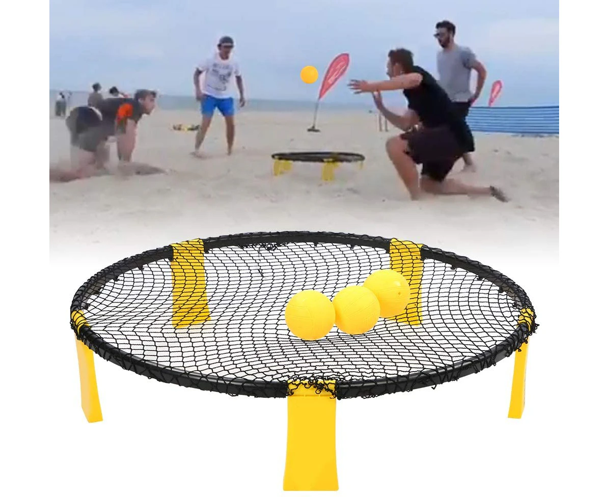 Mini Beach Volleyball Spike Ball Playset, Spike Battle Ball Playset With Inflator Party Volleyball