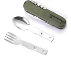 Outdoor Tableware, Assemble Folding Knife Fork, Travel Folding Spoon, Camping Knife Kit Outdoor Tableware