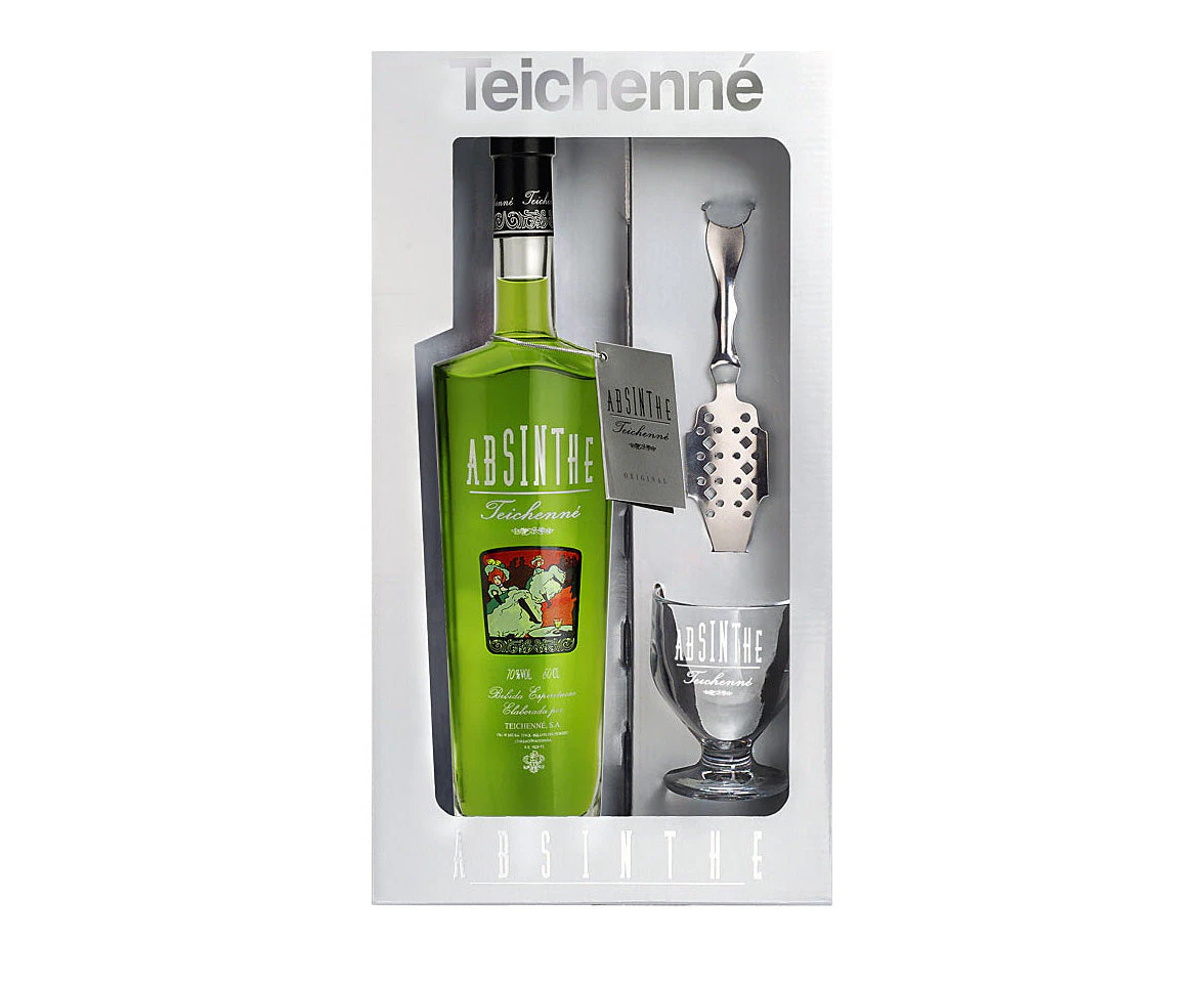 Teichenne 70% Green Absinthe + Glass Gift Set 500ml