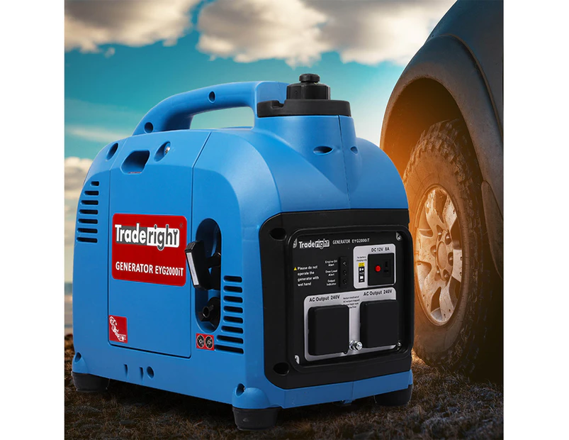 Traderight Inverter Generator Portable 2.2KW Max 2KW Rated Pure Sine RV Camping