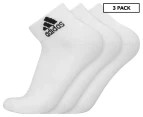 Adidas Men's Cushioned Ankle Socks 3-Pack - White/Black