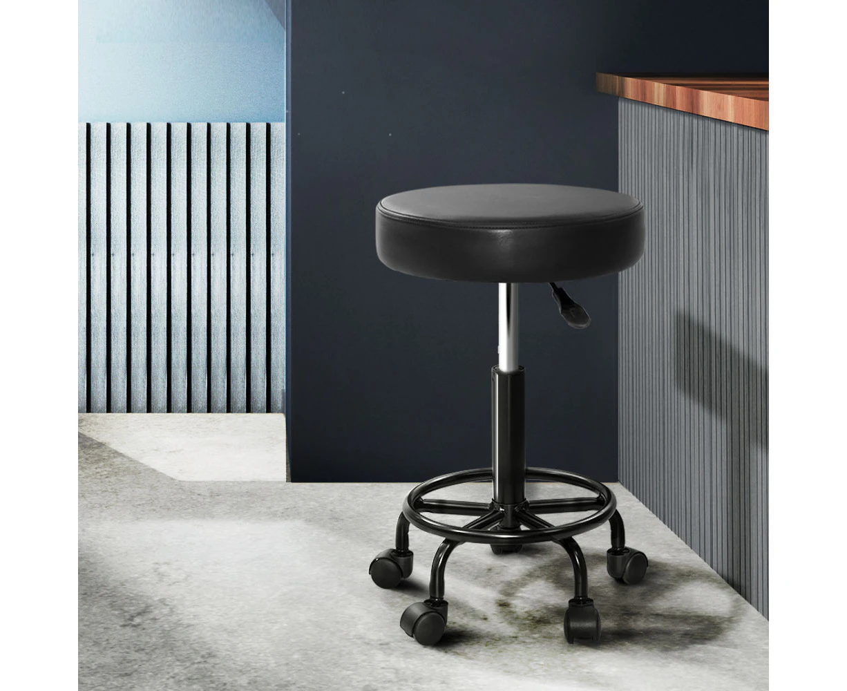 Artiss 2x Salon Stool Round Swivel Chair