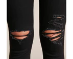 Target Sophie Skinny Distressed High Rise Ankle Length Denim Jeans - Black