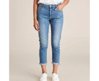 Target Tash Mid Rise Ankle Length Girlfriend Jeans - Blue