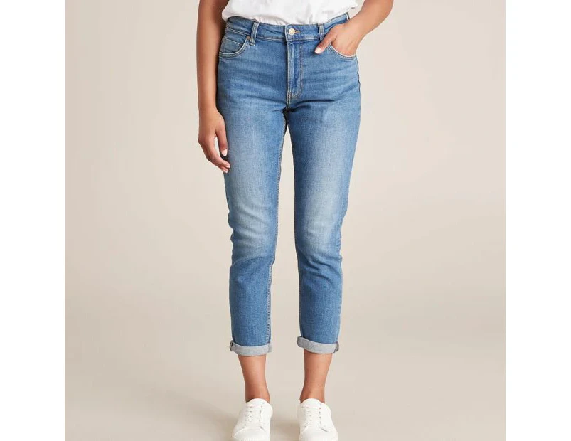 Target Tash Mid Rise Ankle Length Girlfriend Jeans - Blue