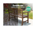 Wooden Garden Bench 2 Seat Patio Furniture Timber Outdoor Lounge Chair Natural