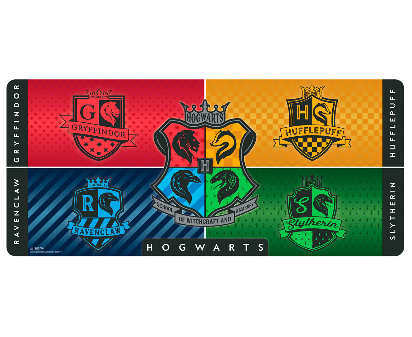 Wizarding World Harry Potter Hogwarts Shields XXL Mat Computer Mouse Pad 90x40cm