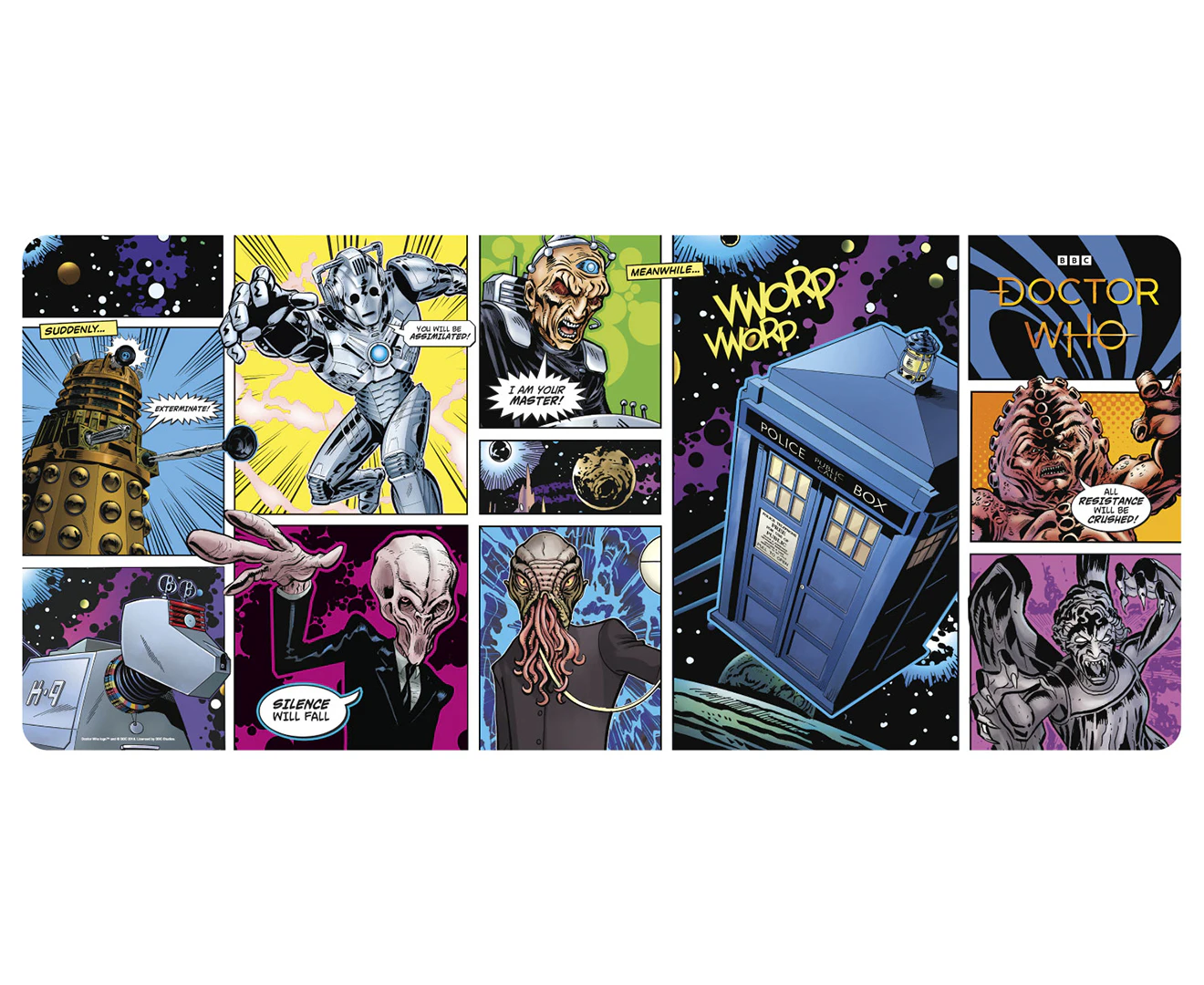 Doctor Who Doctor Who Villains Sci-fi XXL Gaming Mat Computer Mouse Pad 90x40cm