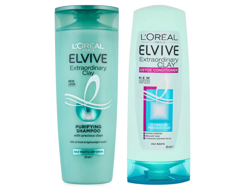 L'Oréal Paris Elvive Extraordinary Clay Shampoo & Conditioner Pack
