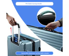 4 Piece Luggage Suitcase Set Carry On Traveller Bag Hard Shell Rolling Trolley Checked TSA Lock Front Hook Lightweight Ice Blue