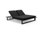 Arcadia Double Aluminium Sun Lounge - Outdoor Sun Lounges - Charcoal