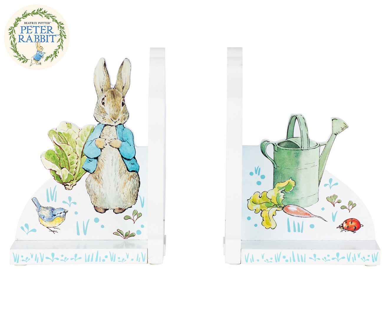 Set of 2 Beatrix Potter Peter Rabbit Bookends - White | Catch.co.nz