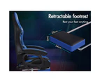 ALFORDSON Gaming Chair with 8-Point Massage 12 RGB LED Black & Blue